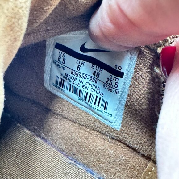 Nike Air Max Thea Mid Ale Brown Tan Sz8.5 859550-200 Slip On Leather Ankle Boots - Picture 15 of 16